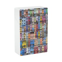 yanfind Cigarette Case Burano Multiple Architecture City Vibrant Contrasts Montage Rooftop Italy Digital Venice Ownership Hard Plastic Crushproof Cigarette Case