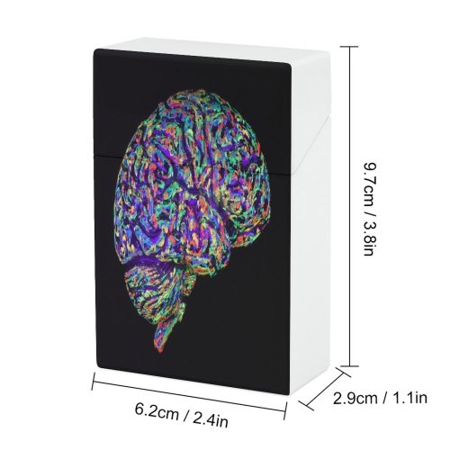 yanfind Cigarette Case Studio Internal Shot Brain Vibrant Organ USA Creativity Hard Plastic Crushproof Cigarette Case