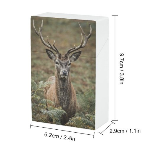 yanfind Cigarette Case Strength Stag Variegated Beauty Dark England Agricultural Deer Family Natural Hard Plastic Crushproof Cigarette Case