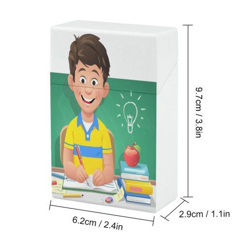 yanfind Cigarette Case Children Childhood Cheerful Austria Bulb Happiness School Visual Cartoon Studying Boys Camera Hard Plastic Crushproof Cigarette Case