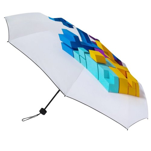 yanfind Umbrella Manual Networking Merging Handmade Cube Krasnoyarsk Solution Shielding Abstract Connection Manufactured Destruction Inspiration Windproof waterproof anti-ultraviolet protection golf umbrella