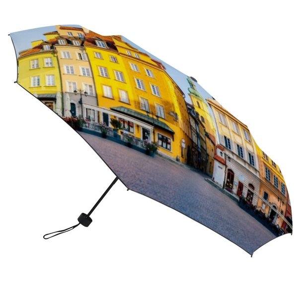 yanfind Umbrella Manual Sky Morning Eastern Panoramic Famous UNESCO Restaurant History Wonderlust Street Windproof waterproof anti-ultraviolet protection golf umbrella