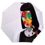 yanfind Umbrella Manual Space Bizarre Headshot Studio Digital Caucasian Brainstorming England Face Composite Shot Medium Windproof waterproof anti-ultraviolet protection golf umbrella