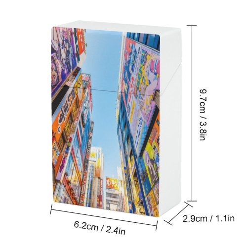yanfind Cigarette Case Advertisement Shopping Japanese Game Place Futuristic Mall Nerd Electronics Directly High Hard Plastic Crushproof Cigarette Case