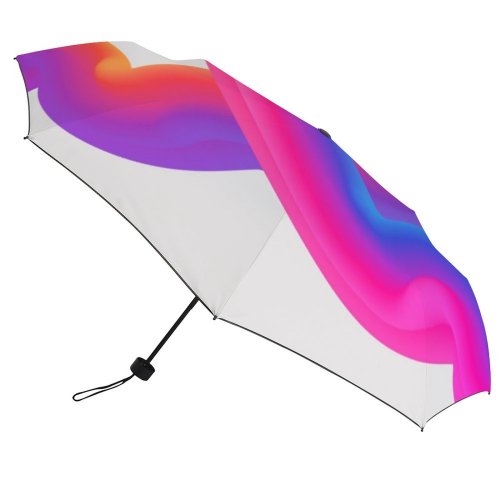 yanfind Umbrella Manual Festival Social Digital Futuristic Nightlife Mixing Rainbow Vitality Party Liquid Dimensional Clubbing Windproof waterproof anti-ultraviolet protection golf umbrella