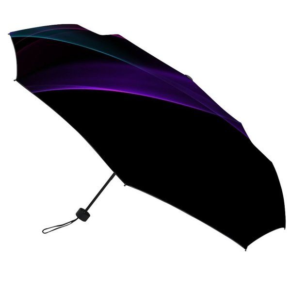 yanfind Umbrella Manual Space Transparent Fire Aquamarine Futuristic Smooth Turquoise Generated Flowing Natural Purple Windproof waterproof anti-ultraviolet protection golf umbrella