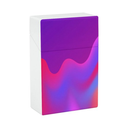yanfind Cigarette Case Space Fog Smooth Mixing Vitality Liquid Flowing Natural Watercolor Paints Hard Plastic Crushproof Cigarette Case