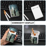 yanfind Cigarette Case Cheerful Fun Happiness Beach Lifestyles Young Recreational Silhouette Quarter Freedom Meditating Hard Plastic Crushproof Cigarette Case