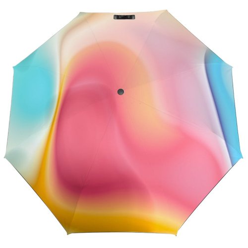 yanfind Umbrella Manual Glowing Twisted Blank Futuristic Smooth Mixing Rainbow Vitality Generated Empty Liquid Windproof waterproof anti-ultraviolet protection golf umbrella