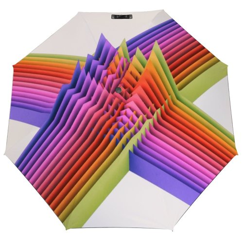 yanfind Umbrella Manual Growth Data Rainbow Generated Infographic Layered Digitally Abstract Communication Connection Graph Windproof waterproof anti-ultraviolet protection golf umbrella