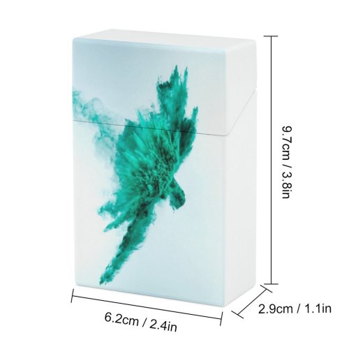 yanfind Cigarette Case Space Emerald Brightly Social Studio Issues Turquoise England Splattered Changing High Vitality Hard Plastic Crushproof Cigarette Case