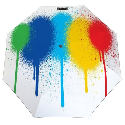 yanfind Umbrella Manual Rough Splattered Spraying Art Grainy Grunge Israel Can Magenta Isolated Windproof waterproof anti-ultraviolet protection golf umbrella