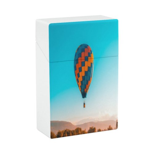 yanfind Cigarette Case Ballooning Transportation Outdoors Vehicle Festival Landscape Travel Hot Balloon Beauty Space Sky Hard Plastic Crushproof Cigarette Case