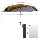 yanfind Umbrella Manual Old Stone Tranquility Denmark Idyllic Place Cobblestone Bicycle Journey Exterior Window Region Windproof waterproof anti-ultraviolet protection golf umbrella