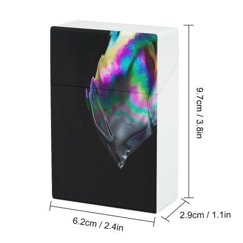 yanfind Cigarette Case Soap Studio England Quality Neon Sud Shot Rippled Art Surreal Hard Plastic Crushproof Cigarette Case