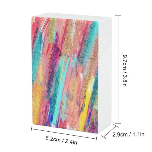 yanfind Cigarette Case Lipstick Brushing Stage Beauty Gel Spa Swatch Fashion Shiny Watercolor Make Hard Plastic Crushproof Cigarette Case