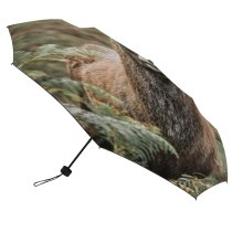 yanfind Umbrella Manual Strength Stag Variegated Beauty Dark England Agricultural Deer Family Natural Windproof waterproof anti-ultraviolet protection golf umbrella