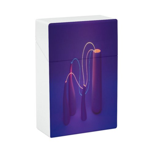 yanfind Cigarette Case Space Bizarre Glowing Crisscross Studio Vase Fiber Ultraviolet Futuristic Fuel Beam Data Hard Plastic Crushproof Cigarette Case