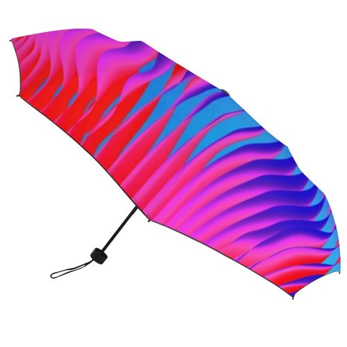 yanfind Umbrella Manual Space Digital Smooth Futuristic Optical Neon Hologram Defocused Virtual Generated Illusion Windproof waterproof anti-ultraviolet protection golf umbrella