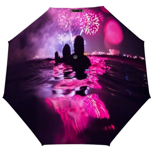 yanfind Umbrella Manual Reflection Social Togetherness Horizon Mediterranean Performance Catalonia Beach Connection Girls Travel Arms Windproof waterproof anti-ultraviolet protection golf umbrella