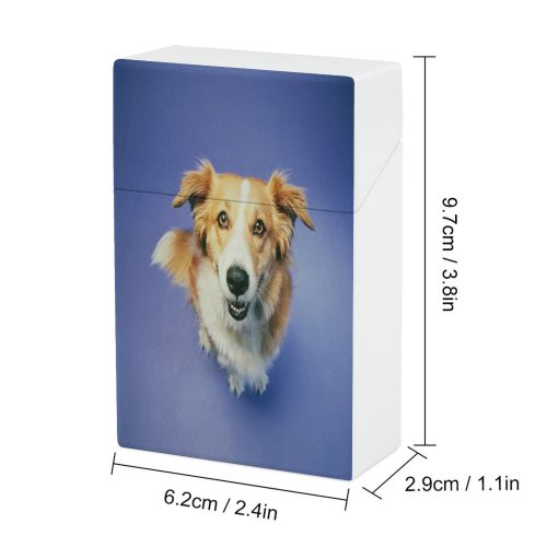 yanfind Cigarette Case Cheerful Dog Studio Serious Eating Shot Honesty Omnivorous High Plant Hard Plastic Crushproof Cigarette Case