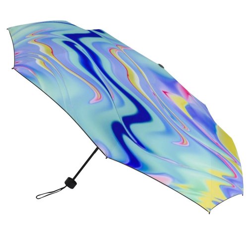 yanfind Umbrella Manual Effects Futuristic Hologram Neon Lighting Liquid Flowing Natural Wireless Photographic Purple Spectrum Windproof waterproof anti-ultraviolet protection golf umbrella