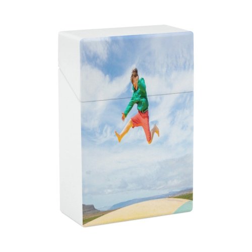 yanfind Cigarette Case Enjoyment Space Cute Joy Happiness Leisure Caucasian Jumping Boys Beauty Playing Cheerful Hard Plastic Crushproof Cigarette Case