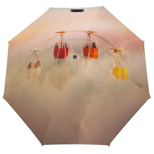 yanfind Umbrella Manual Sky Natural Family Famous Idyllic Park Catalonia Surreal Awe Travel Passenger Sunset Windproof waterproof anti-ultraviolet protection golf umbrella