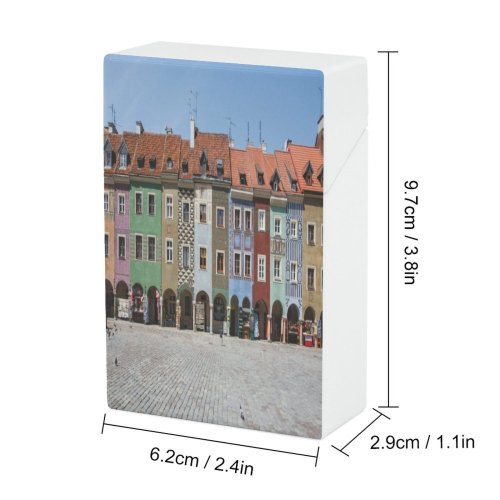 yanfind Cigarette Case Old Wielkopolska Cobblestone Polish Tile Narrow European Destinations Architecture Outdoors Hard Plastic Crushproof Cigarette Case