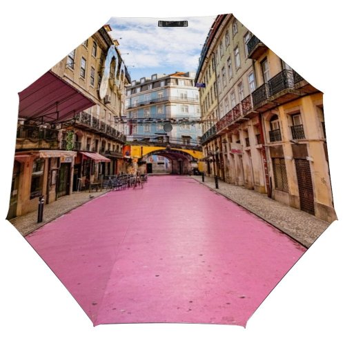 yanfind Umbrella Manual Lisbon Way Direction Alley Residential Exterior District Window Purple Cascais Portugal Transportation Windproof waterproof anti-ultraviolet protection golf umbrella