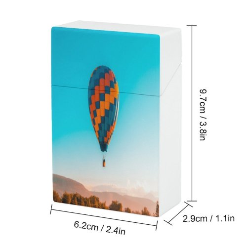 yanfind Cigarette Case Ballooning Transportation Outdoors Vehicle Festival Landscape Travel Hot Balloon Beauty Space Sky Hard Plastic Crushproof Cigarette Case
