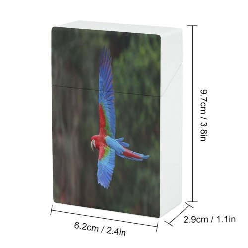 yanfind Cigarette Case Vertebrate Place Wing Brazil Beauty Bird Famous Wild Macaw Focus Mid Destinations Hard Plastic Crushproof Cigarette Case