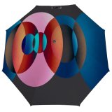 yanfind Umbrella Manual Space Digital Cubism Dark Illusion Composite Imagination Uneven Complexity Spotting Coloring Focus Windproof waterproof anti-ultraviolet protection golf umbrella