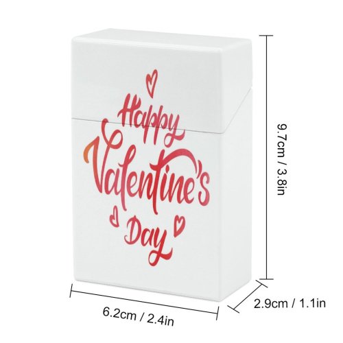 yanfind Cigarette Case Cheerful Non Happiness Emotion Love Decoration Valentine Western Watercolor Script Vibrant Congratulating Hard Plastic Crushproof Cigarette Case