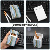 yanfind Cigarette Case Relaxation Tranquility Amber Emotion Studio Turquoise Mineral Concentration Vitality Consoling Geode Natural Hard Plastic Crushproof Cigarette Case