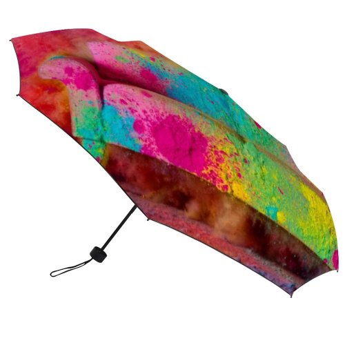 yanfind Umbrella Manual Furniture Studio Sofa Nebraska Shot Messy Vibrant Art Powder Hinduism Lincoln Windproof waterproof anti-ultraviolet protection golf umbrella