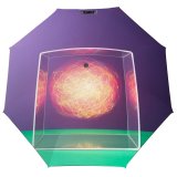 yanfind Umbrella Manual Natural Data Illuminated Mystery Reflection Science Blurred Jersey Innovation Abstract Vitality Windproof waterproof anti-ultraviolet protection golf umbrella