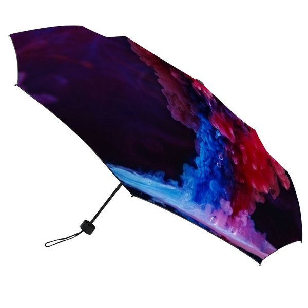 yanfind Umbrella Manual Sky Liquid UK Abstract Motion Cloud Drop Purple Underwater Shot Flowing Studio Windproof waterproof anti-ultraviolet protection golf umbrella