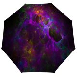 yanfind Umbrella Manual Space Glowing Futuristic Generated Chaos Purple Sparks Surreal Science Explosive Windproof waterproof anti-ultraviolet protection golf umbrella