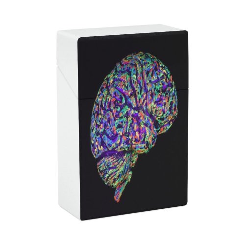 yanfind Cigarette Case Studio Internal Shot Brain Vibrant Organ USA Creativity Hard Plastic Crushproof Cigarette Case