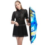 yanfind Umbrella Manual Space Glowing Happiness Social Futuristic Defocused High Galaxy Generated Nebula Party Vitality Windproof waterproof anti-ultraviolet protection golf umbrella