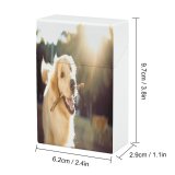 yanfind Cigarette Case Cheerful Fun Dog Positive Happiness Lifestyles Outdoors Emotion Tricks Young Park Running Hard Plastic Crushproof Cigarette Case