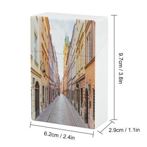 yanfind Cigarette Case Old Church Idyllic Place Warsaw Wonderlust Beauty Cobblestone Awe Cafe Polish Hard Plastic Crushproof Cigarette Case