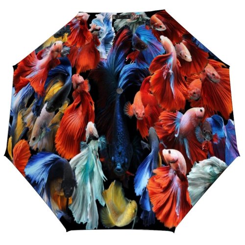 yanfind Umbrella Manual Fish Digital Undersea Montage Alertness Generated Sea Exoticism Composite Natural Underwater Togetherness Windproof waterproof anti-ultraviolet protection golf umbrella