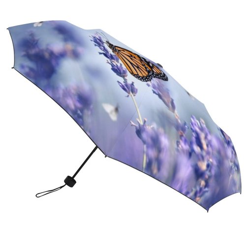 yanfind Umbrella Manual Scene Plant Outdoors Field Growth Space Tranquil Scenery Flying Springtime Lepidoptera Meadow Windproof waterproof anti-ultraviolet protection golf umbrella