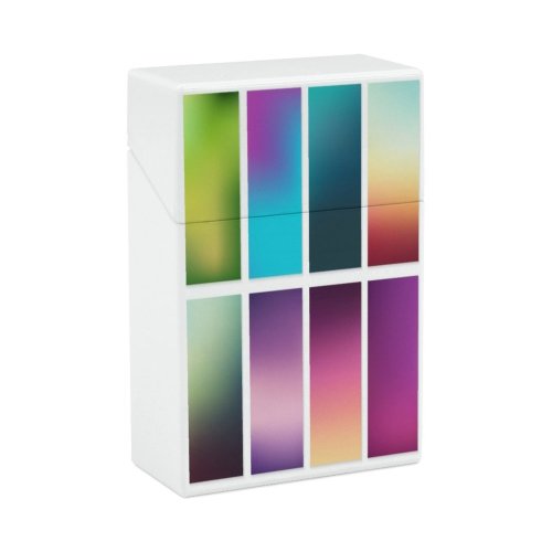yanfind Cigarette Case Blurred Gradient Physical Dreamlike Paints Flowing Freedom Watercolor Fantasy Smooth Natural Focus Hard Plastic Crushproof Cigarette Case