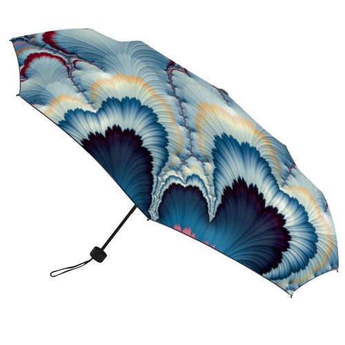 yanfind Umbrella Manual Bizarre Twisted Futuristic Dark Vitality Generated Creativity Dimensional Purple Shiny Spiral Windproof waterproof anti-ultraviolet protection golf umbrella