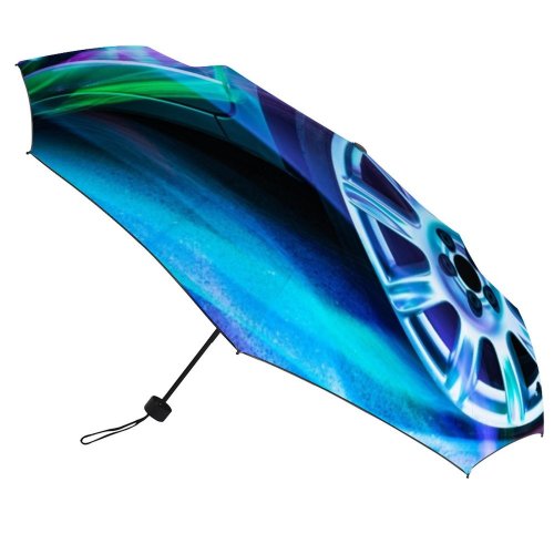 yanfind Umbrella Manual Car Glowing Fiber Flash Blurred Lighting Transportation Shot Safety Alternative Abstract Technology Windproof waterproof anti-ultraviolet protection golf umbrella