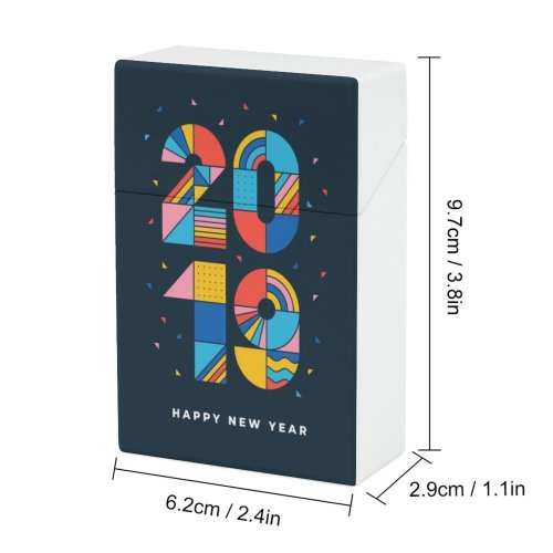yanfind Cigarette Case Display Happiness Social Number Block Party Year's Wishing Year Eve Infographic Hard Plastic Crushproof Cigarette Case