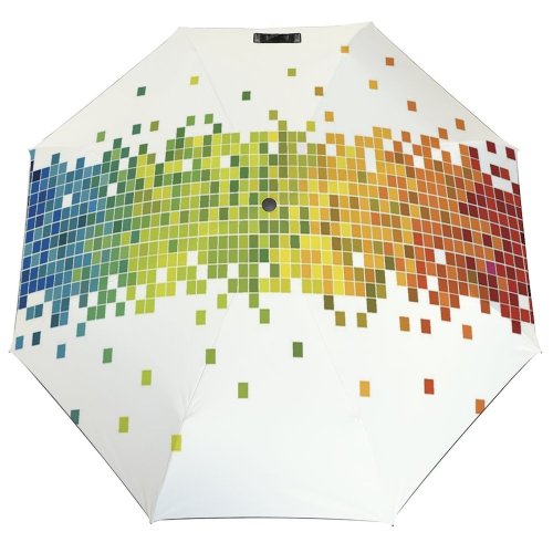 yanfind Umbrella Manual Generated Digitally Abstract Development Technology Pixelated Ideas Windproof waterproof anti-ultraviolet protection golf umbrella